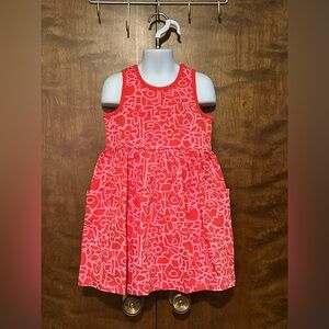 Hanna Andersson 110 Sleeveless Playground Dress w/ Pockets Girls 5 Pink Floral